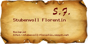 Stubenvoll Florentin névjegykártya